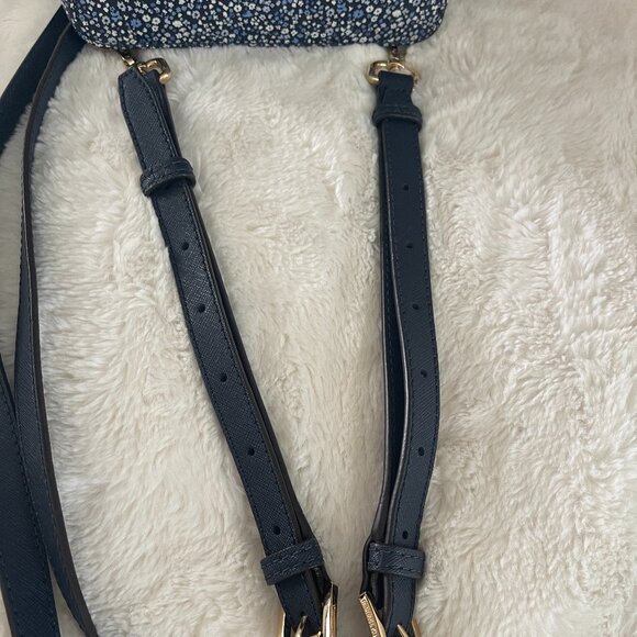 Michael Kors Abbey Blue/White Floral Mini Backpack - Picture 10 of 16